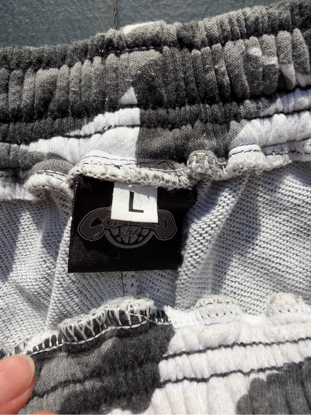 Connected Club - Gray Camo Graphic Sweatpants with Bold Side Lettering - Picture 3 of 5